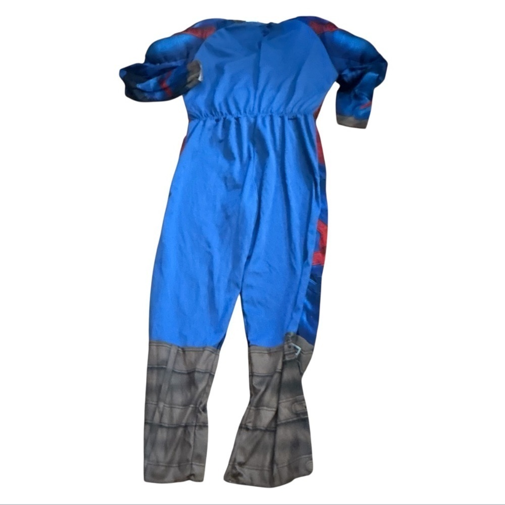 Marvel Captain American Bodysuit Costume Large 12-14 Kids Muscles Halloween - Picture 3 of 6